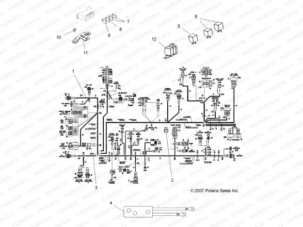 ELECTRICAL | ELECTRICAL, HARNESSES - A08TN50EA (49ATVHARNESS08X2500QUAD)