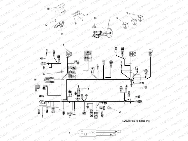 ELECTRICAL | ELECTRICAL, HARNESSES - A09DN76FC (49ATVHARNESS09SPTRG800I)