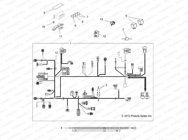 ELECTRICAL | ELECTRICAL, HARNESSES - A13MH76AD/AX/AZ (49ATVHARNESS12SP800)