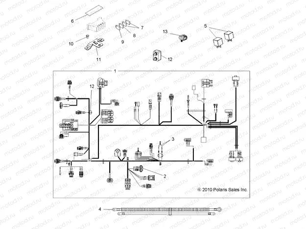 ELECTRICAL | ELECTRICAL, HARNESSES - A13MH76FF (49ATVHARNESS11SP800)
