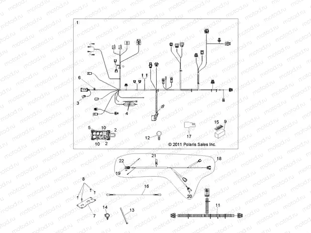 ELECTRICAL | ELECTRICAL, HARNESSES - R13WH76AG/AR/EAH/EAI (49RGRHARNESS12CREW)