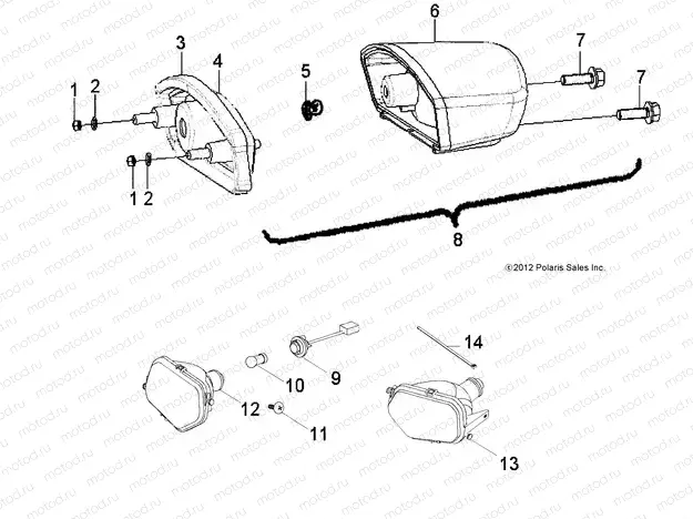 ELECTRICAL | ELECTRICAL, HEADLIGHT and TAILLIGHT - R13VA17AA/AB (49RGRTAILLAMPS13RZR170)