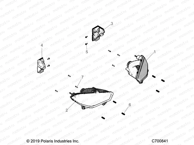 ELECTRICAL | ELECTRICAL, HEADLIGHTS AND TAILLIGHTS - R21RRED4FA/NA/SCA (C700841)