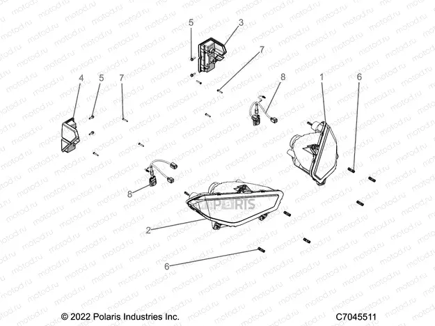 ELECTRICAL | ELECTRICAL, HEADLIGHTS AND TAILLIGHTS - R23RRED4FA/DA/SD4CA/CK (C7045511)