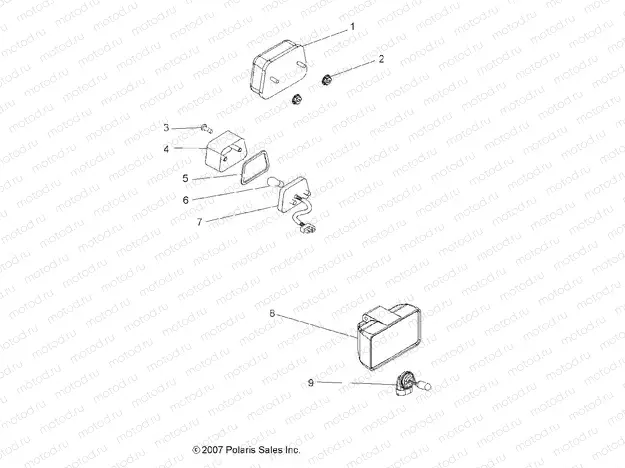 ELECTRICAL | ELECTRICAL, HEADLIGHTS, TAILIGHTS and BULBS - A09CA32AA (49ATVHEADLIGHT08BOSS)