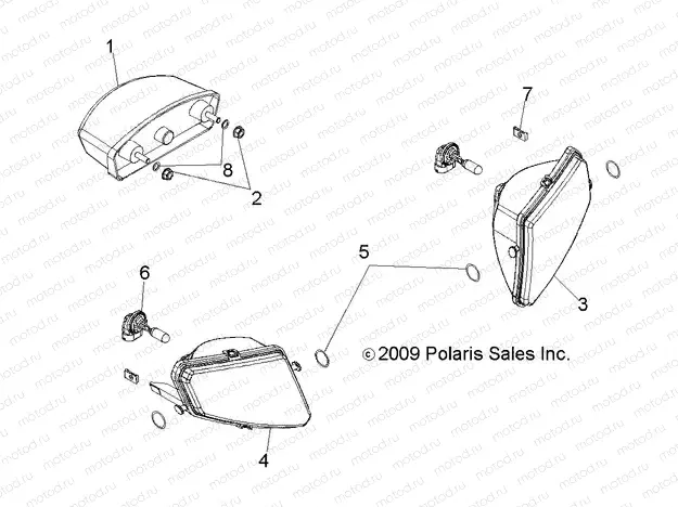 ELECTRICAL | ELECTRICAL, HEADLIGHTS, TAILIGHTS and BULBS - A13EA32AA (49ATVHEADLIGHT10BOSS)