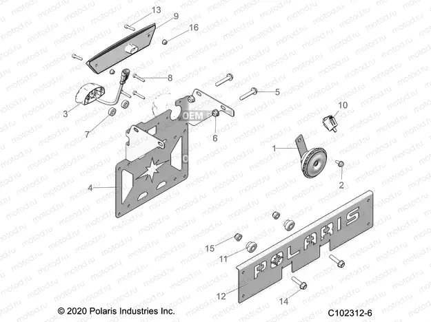 ELECTRICAL | ELECTRICAL, HORN, FOG LIGHT, and LICENSE PLATE LIGHT - A23SES57C9/F9 (C102312-6)