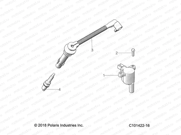 ELECTRICAL | ELECTRICAL, IGNITION COIL, WIRE AND SPARK PLUG - A21SEA57F1/T57C1/C2/F1 (C101422-16)