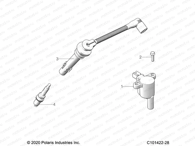 ELECTRICAL | ELECTRICAL, IGNITION COIL, WIRE AND SPARK PLUG - A22SHY57AL/BL (C101422-28)