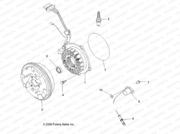 ELECTRICAL | ELECTRICAL, IGNITION SYSTEM - A09DN50EA (49ATVMAGNETO09SP500TRG)