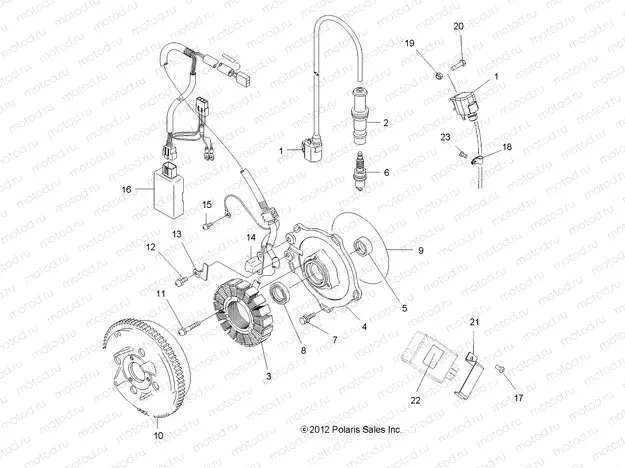 ELECTRICAL | ELECTRICAL, IGNITION SYSTEM - A13MB46TH (49ATVMAGNETO12SP400)