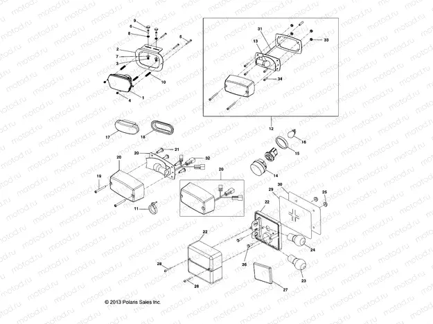 ELECTRICAL | ELECTRICAL, LAMPS, HEAD, TAIL, REVERSE and TURN - L15G2/4/6 ALL OPTIONS (49GEMELECTRICAL14LAMP)