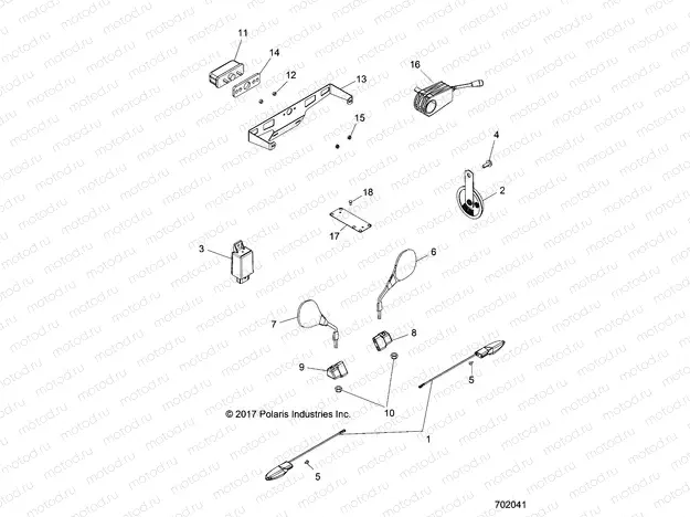 ELECTRICAL | ELECTRICAL, LICENSE PLATE LIGHT, TURN SIGNAL AND HORN - Z22CHA57K2 (702041)