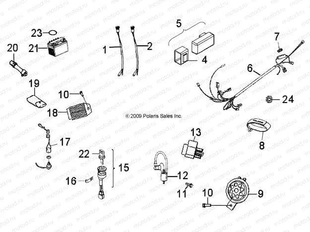ELECTRICAL | ELECTRICAL, SWITCHES, HARNESS and INDICATORS - A13FA09AA (49ATVELECT12SP90)