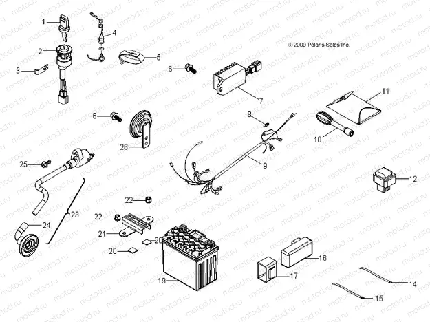 ELECTRICAL | ELECTRICAL, SWITCHES, HARNESS and PARTS - A10KA05AB/AD (49ATVELECT10OUT50)
