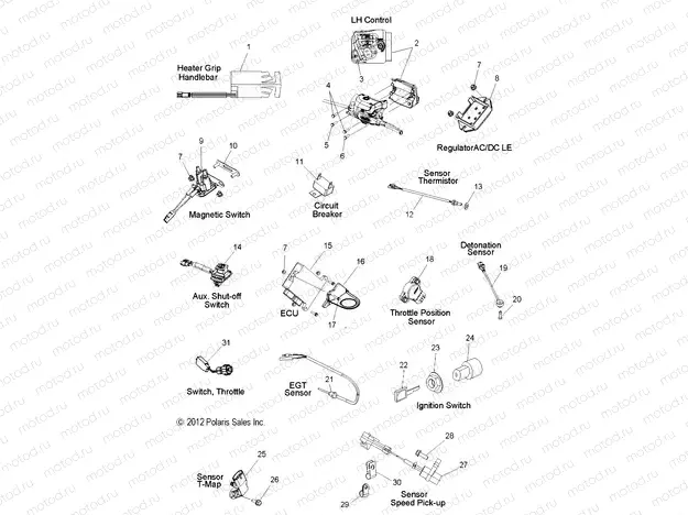 ELECTRICAL | ELECTRICAL, SWITCHES, SENSORS and COMPONENTS - S20CBA6GSL (49SNOWELECT13600RUSH)