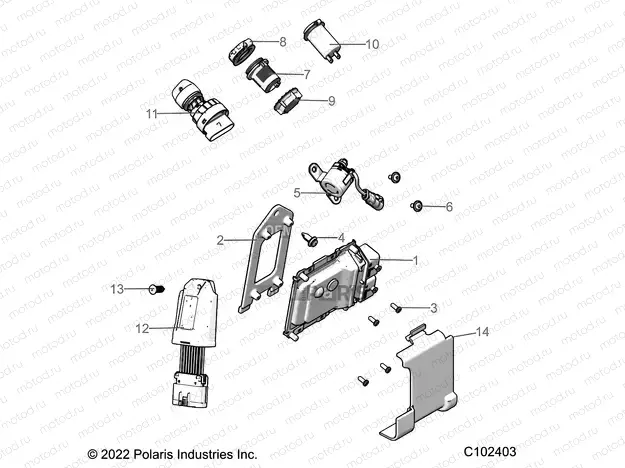 ELECTRICAL | ELECTRICAL, SWITCHES, SENSORS and ECM - A22SEE57K2/KK (C102403)