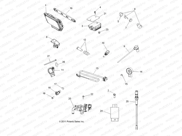 ELECTRICAL | ELECTRICAL, SWITCHES, SENSORS, ECU and CONTROL MODULES - A12ZN8EFK/EFO (49ATVSWITCHES12SP850F)