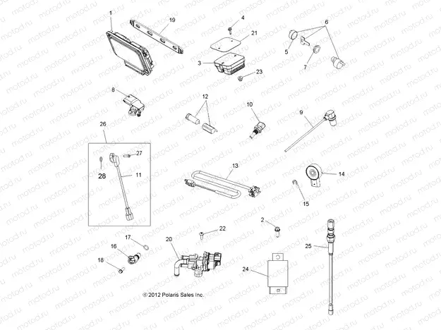 ELECTRICAL | ELECTRICAL, SWITCHES, SENSORS, ECU and CONTROL MODULES - A13ZN8EFK/EFN (49ATVSWITCHES13SP850F)