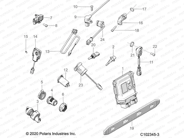 ELECTRICAL | ELECTRICAL, SWITCHES, SENSORS, ECU and CONTROL MODULES - A21SXV95AG/CAG (C102345-3)