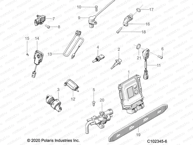 ELECTRICAL | ELECTRICAL, SWITCHES, SENSORS, ECU and CONTROL MODULES - A22SVA85A3 (C102345-6)