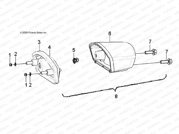 ELECTRICAL | ELECTRICAL, TAILLIGHT - A13FA09AA (49ATVHEADLIGHT07SPRT90)