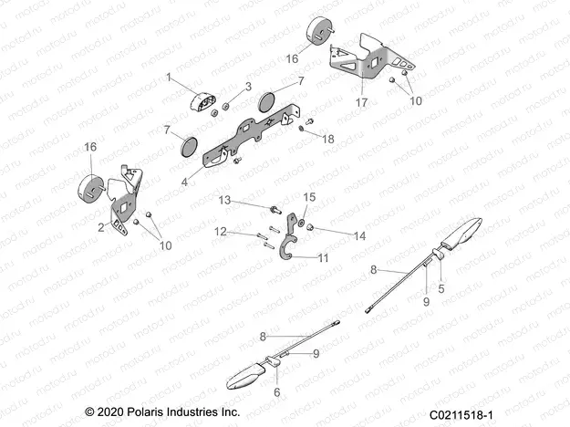 ELECTRICAL | ELECTRICAL, TURN SIGNALS and LICENSE PLATE - A22SVE95KK (C0211518-1)