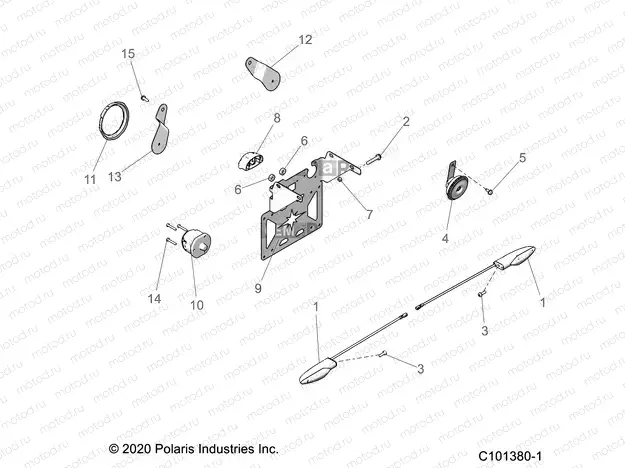 ELECTRICAL | ELECTRICAL, TURN SIGNALS, HORN and LICENSE PLATE LIGHT - A21SWE57F1/S57C1/C2 (C101380-1)