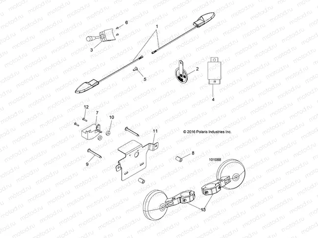 ELECTRICAL | ELECTRICAL, TURN SIGNALS, HORN AND MIRRORS - A17DAA57F5