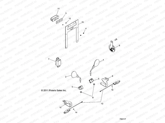 ELECTRICAL | ELECTRICAL, TURN SIGNALS, HORN and MIRRORS - R15RTAD1FA (700117)