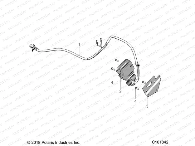 ELECTRICAL | ELECTRICAL, VOLTAGE REGULATOR AND MOUNTING - A19SHD57B9/E57BJ/E57BW (C101842)