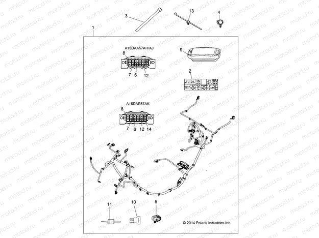 ELECTRICAL | ELECTRICAL, WIRE HARNESS - A15DAA57AJ/AH/EAK (49ATVHARNESS15ACE570)