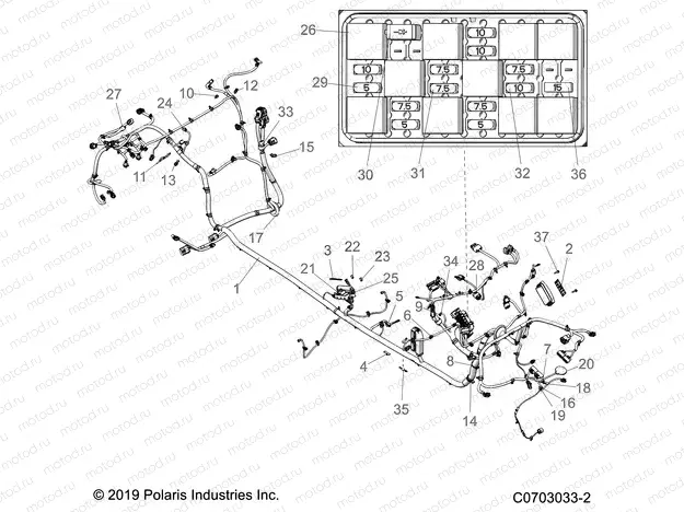 ELECTRICAL | ELECTRICAL, WIRE HARNESS, CHASSIS, DELUXE RIDE COMMAND - Z20R4D92AC/BC/AR/BR (C0703033-2)