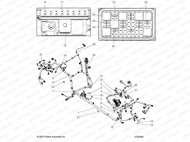 ELECTRICAL | ELECTRICAL, WIRE HARNESS, CHASSIS, ULTIMATE LE - Z22MAC92AS/BS/Z92AS/BS (C703040)