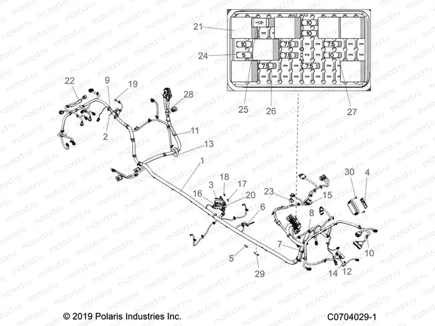 ELECTRICAL | ELECTRICAL, WIRE HARNESS, CHASSIS - Z20R4B92AC/BC/AK/BK/AR/BR/C92AC/BC/AE/BE/AR/BR/LE/LT/E92AH/BH/AT/BT (C0704029-1)