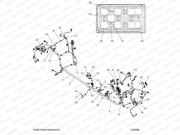 ELECTRICAL | ELECTRICAL, WIRE HARNESS, CHASSIS - Z22M4U92AP/BP (C703068)
