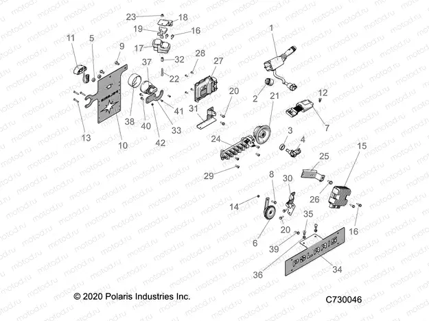 ELECTRICAL | ELECTRICAL, WIRE HARNESS COMPONENTS, AND LICENSE PLATE - R21RRS99C9/CK/CP/F9/FP/PCW (C730046)