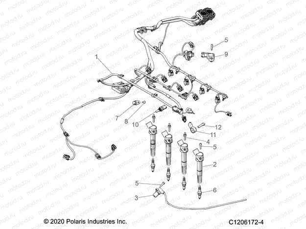 ELECTRICAL | ELECTRICAL, WIRE HARNESS, ENGINE - Z22RME2KAG/BG/K2KAN/BN (C1206172-4)