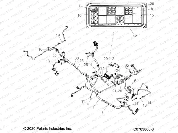 ELECTRICAL | ELECTRICAL, WIRE HARNESS - G23GXE99A/99B (C0703800-3)