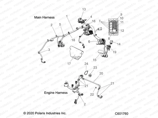 ELECTRICAL | ELECTRICAL, WIRE HARNESS, MAIN/FUSE BLOCK - S23FJE9FS/9FE ALL OPTIONS (C601760)