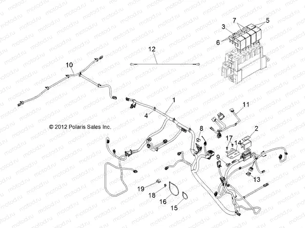 ELECTRICAL | ELECTRICAL, WIRE HARNESS - R13RH76AG/AH/AN (49RGRHARNESS13800MID)