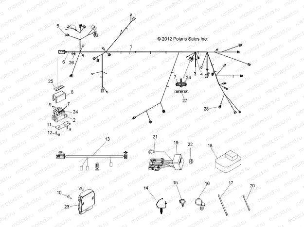 ELECTRICAL | ELECTRICAL, WIRE HARNESS - R13VE76FX/FI (49RGRHARNESS13RZRSI)