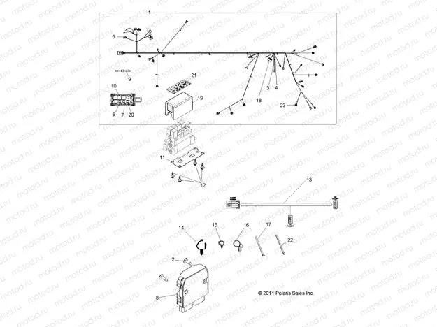 ELECTRICAL | ELECTRICAL, WIRE HARNESS - R13XE76AD (49RGRHARNESS12RZR4)