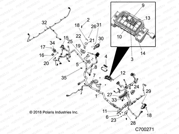 ELECTRICAL | ELECTRICAL, WIRE HARNESS - R20RRX99A9/AA/AF/AP/AX/B9/BA/BF/BP/BX (C700271)