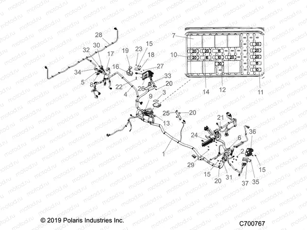 ELECTRICAL | ELECTRICAL, WIRE HARNESS - R20RSE99A9 (C700767)