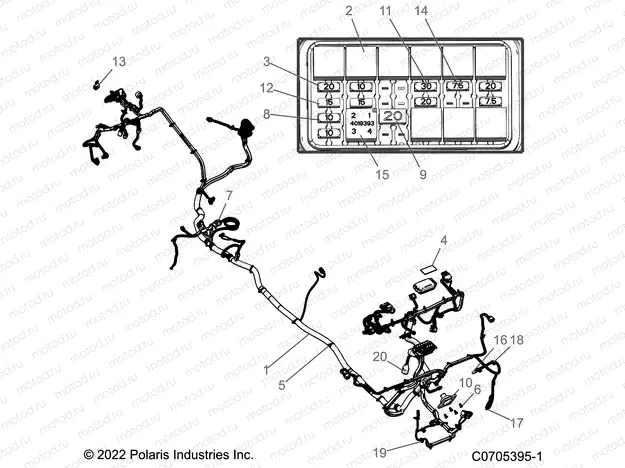 ELECTRICAL | ELECTRICAL, WIRE HARNESS - R22RSB99AZ/BZ (C0705395-1)