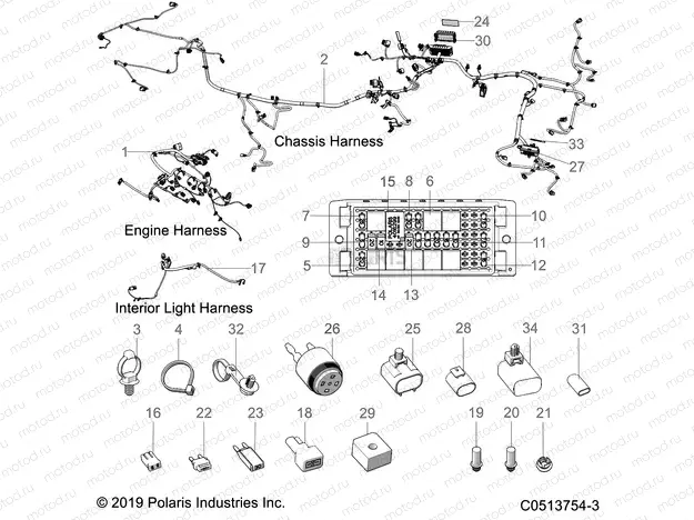 ELECTRICAL | ELECTRICAL, WIRE HARNESS - T20AARGB ALL OPTIONS (C0513754-3)