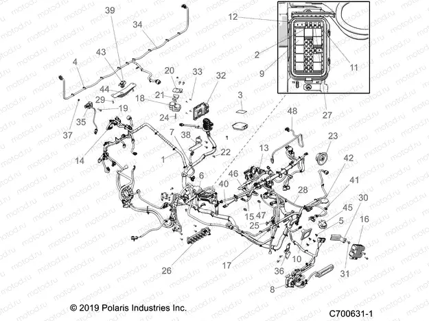 ELECTRICAL | ELECTRICAL, WIRE HARNESS (TO 10/10/2019) - R20RRK99A9/AA/AF/AP/AX/B9/BA/BF/BP/BX (C700631-1)