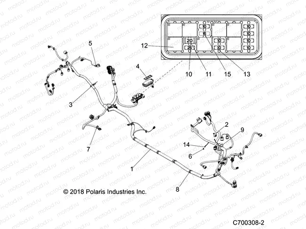 ELECTRICAL | ELECTRICAL, WIRE HARNESS - Z20A4E99AH/BH/LH (C700308-2)