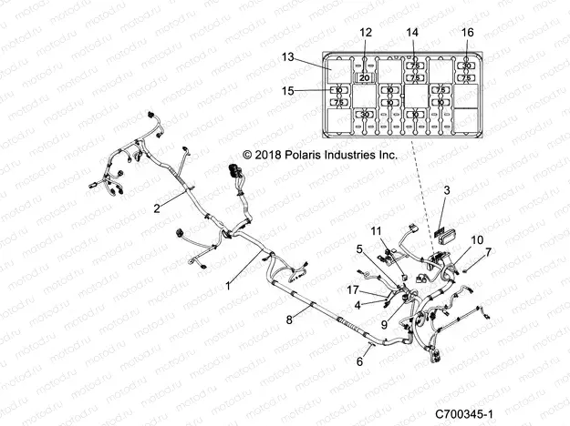 ELECTRICAL | ELECTRICAL, WIRE HARNESS - Z20N4E99AC/AL/AN/BC/BL/BN (C700345-1)